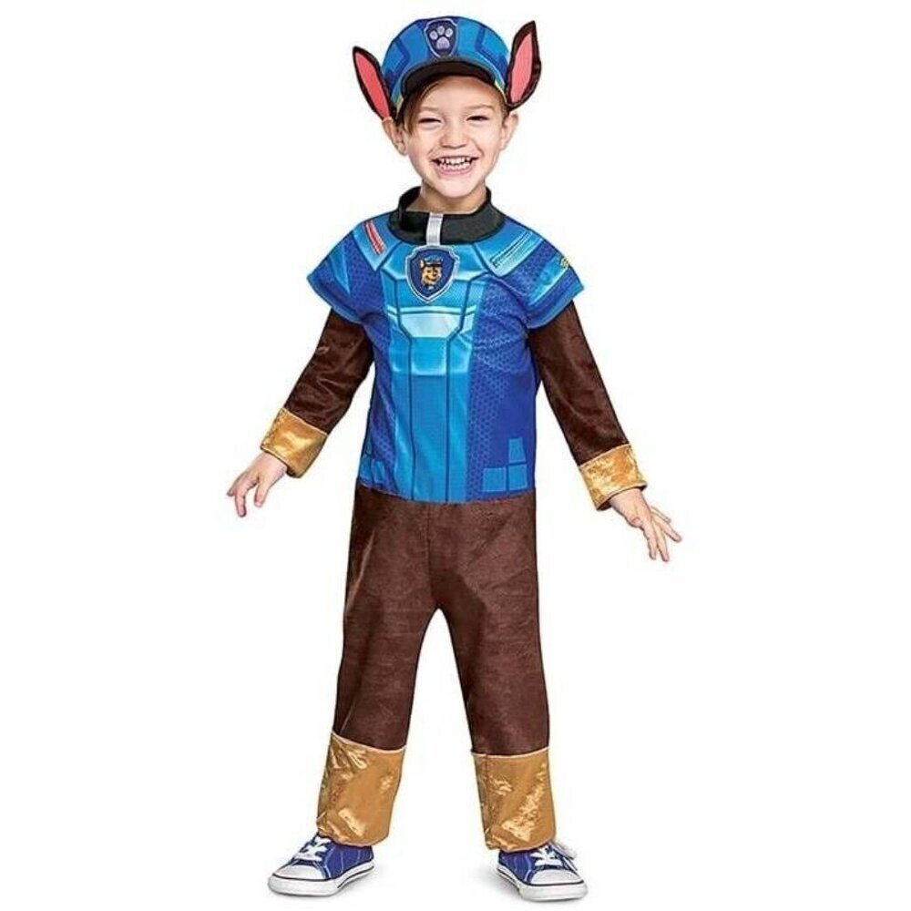 NWT Paw Patrol Chase Halloween Costume Boys Toddler 2T Disguise Brown Blue